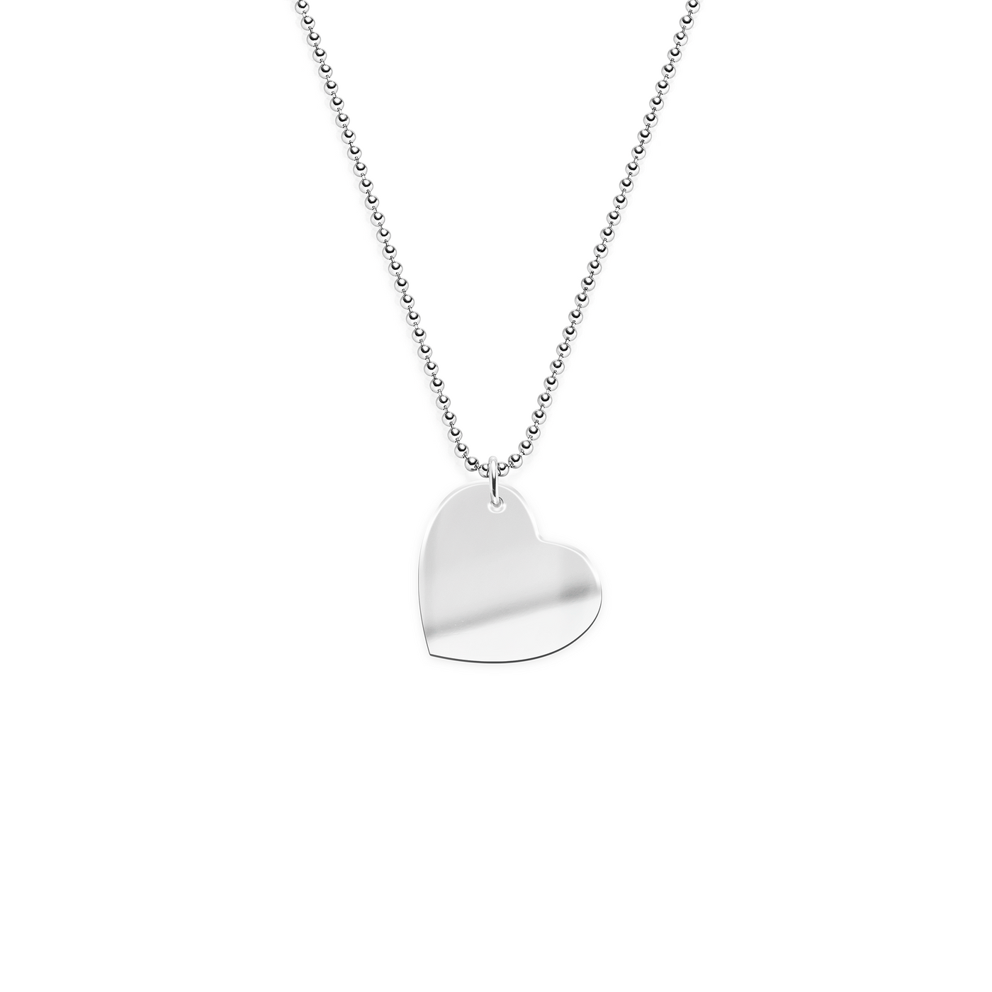 Ketting met hangend hartje (Zilver)