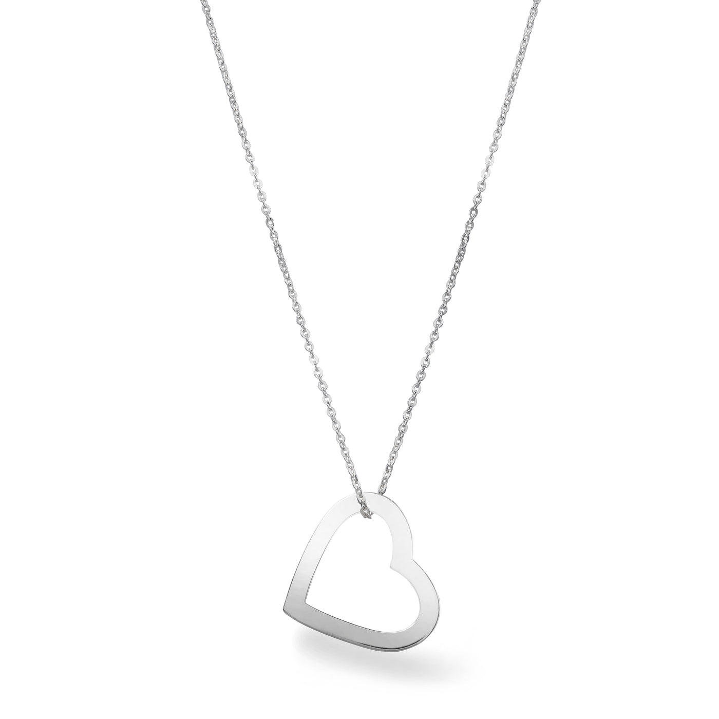 Collier avec cœur découpé (argent)